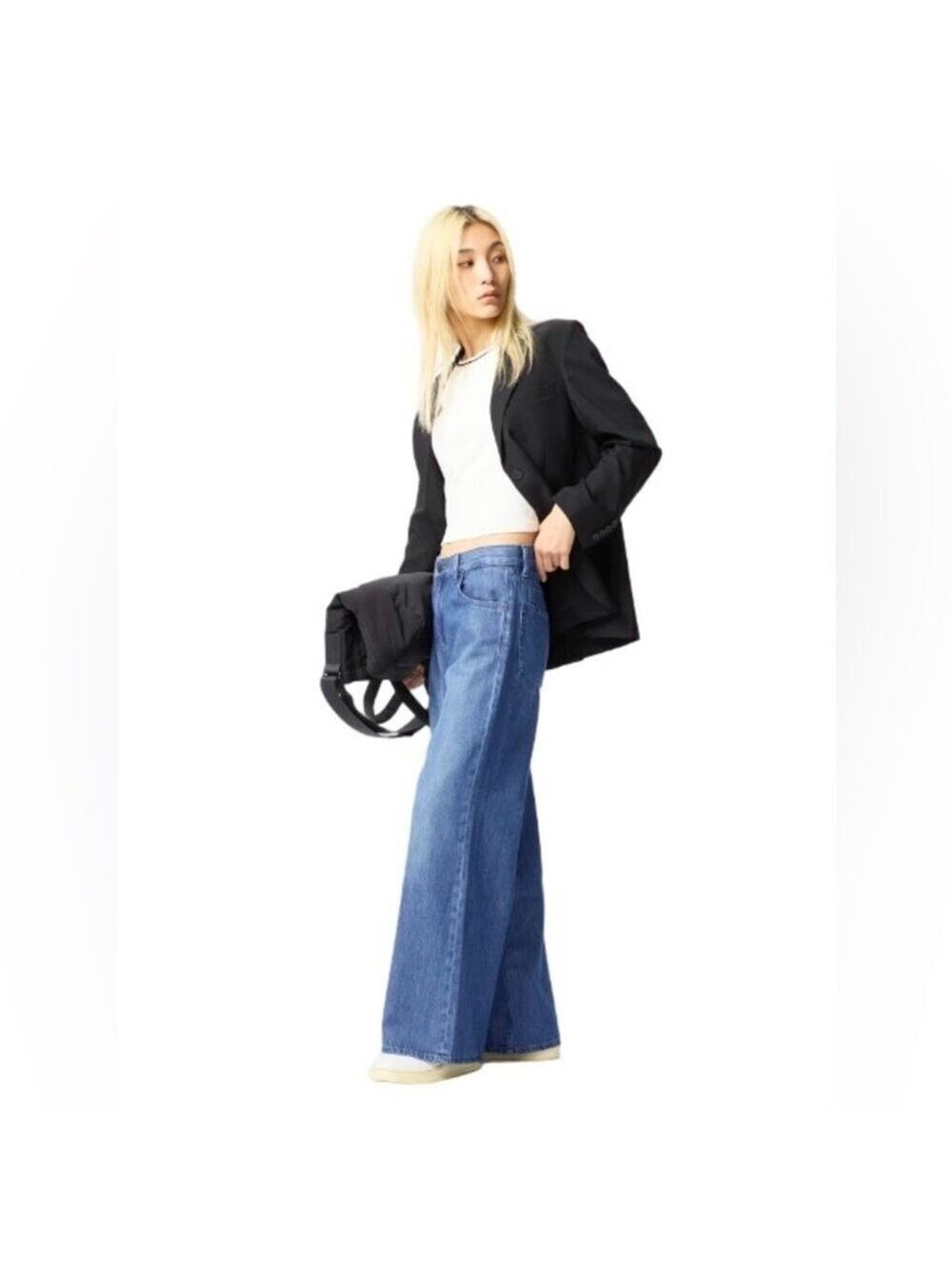 Uniqlo Drapey Wide Flare Jeans Sz 30 inch